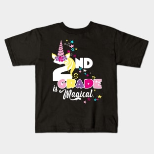 Second Grade Girls Unicorn 2nd Grader Magical Unicorn Lover Gift Kids T-Shirt